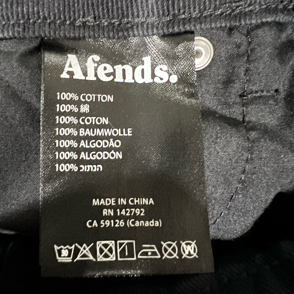 Afends Black High Rise Straight Leg Jeans - Picture 7 of 7